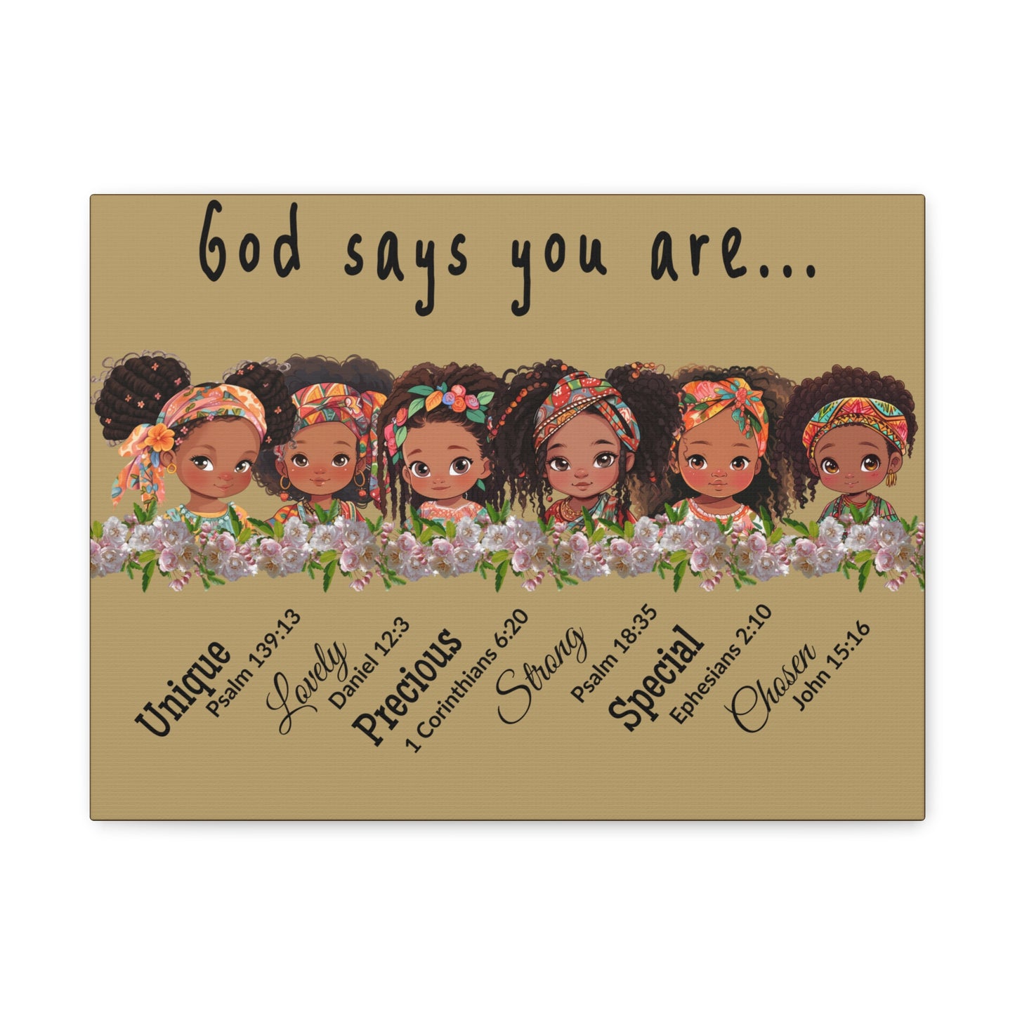 God Says You Are... Black Girls Canvas