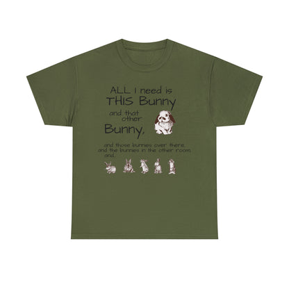All The Bunnies Rabbit lover Unisex Heavy Cotton Tee