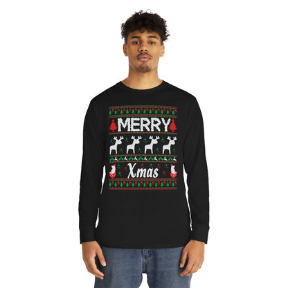 Merry Xmas Raindeers Christmas Ugly Sweater Long Sleeve T-shirt