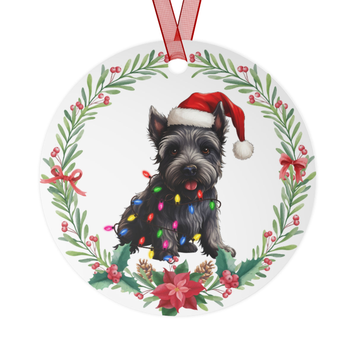 Scottish Terrier Dog in Lights Ornament