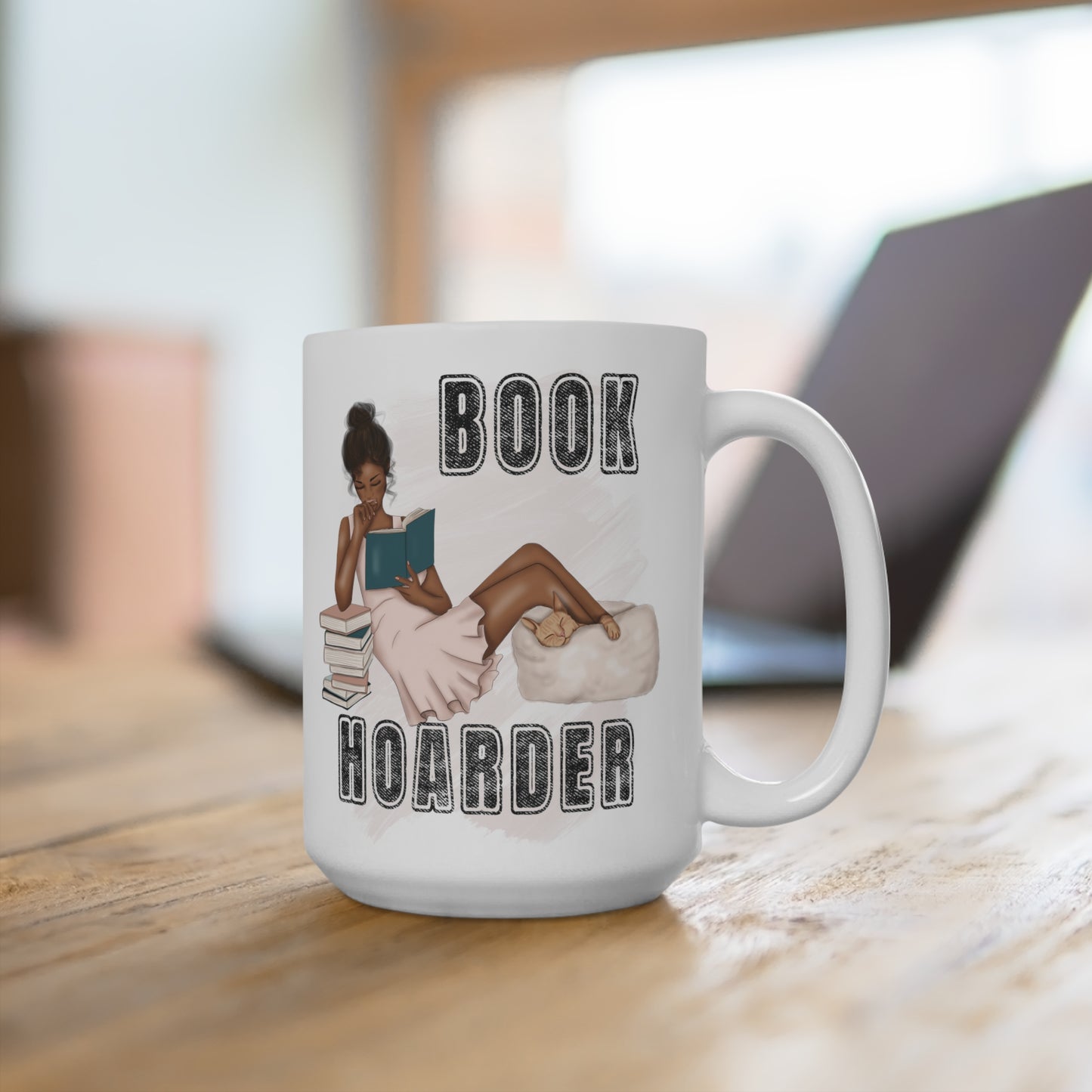 Book Hoarder Design 2 Mug 15oz