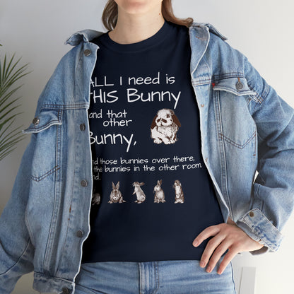 All The Bunnies Rabbit lover Unisex Heavy Cotton Tee