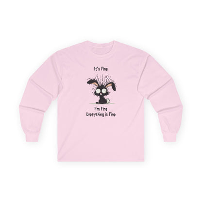 It's Fine I'm Fine Everything's Fine Rabbit Long Sleeve T-Shirt