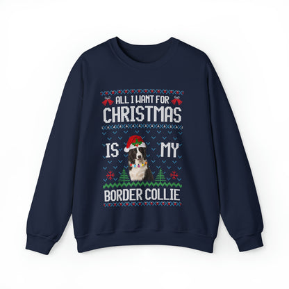 All I Want For Christmas is My Border Collie Dog Ugly Sweater Sweatshirt