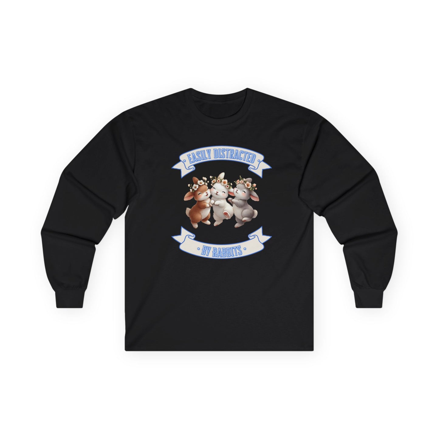 Easily Distracted By Rabbits Long Sleeve T-Shirt