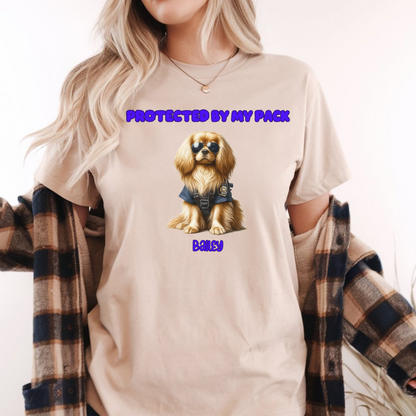 Custom Protected By My Pack Short Sleeve Tee