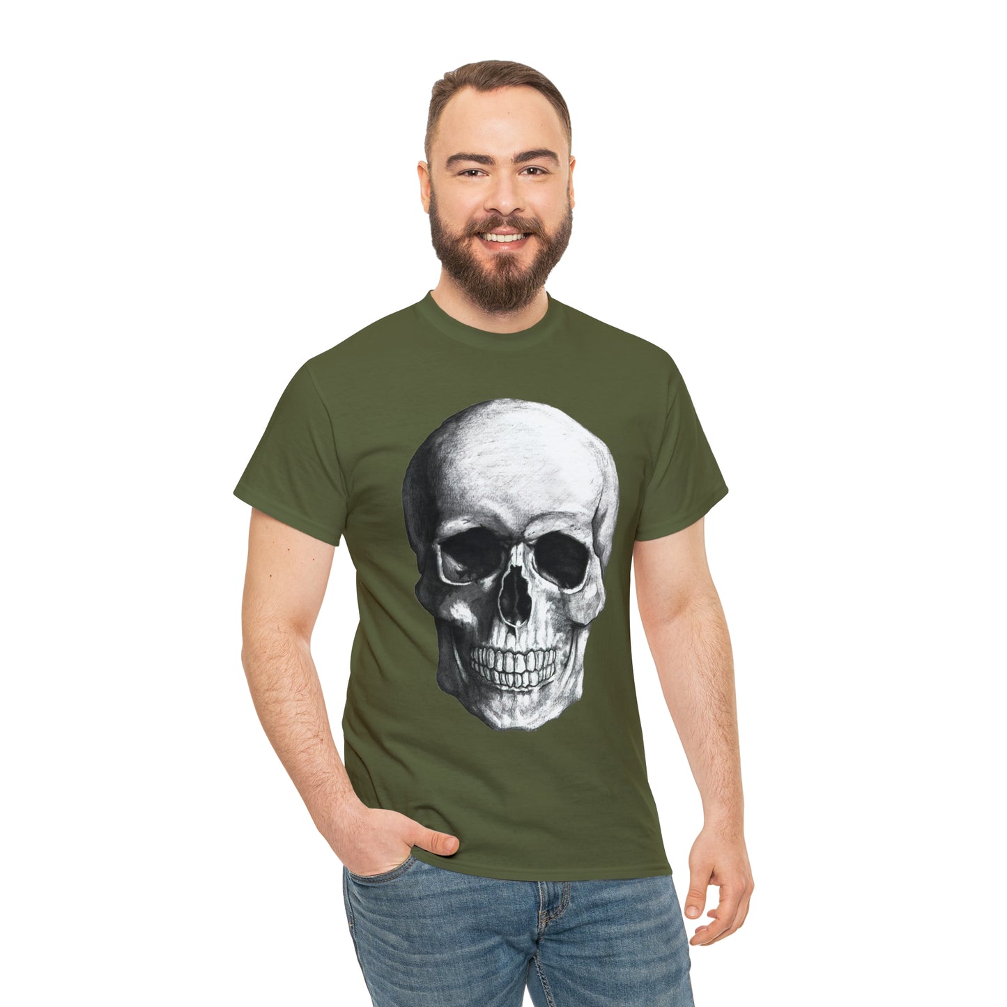 Large Skull Halloween Short Sleeve Tee