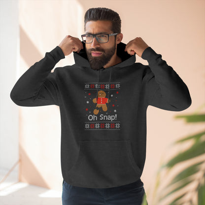 Oh Snap! Gingerbread Man Christmas Ugly Sweater Pullover Hoodie