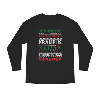 Krampus is Coming to Town Christmas Ugly Sweater Long Sleeve Tee