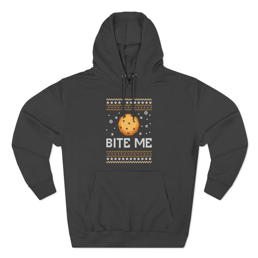 Cookie Bite Me Christmas Ugly Sweater Pullover Hoodie