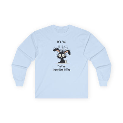 It's Fine I'm Fine Everything's Fine Rabbit Long Sleeve T-Shirt