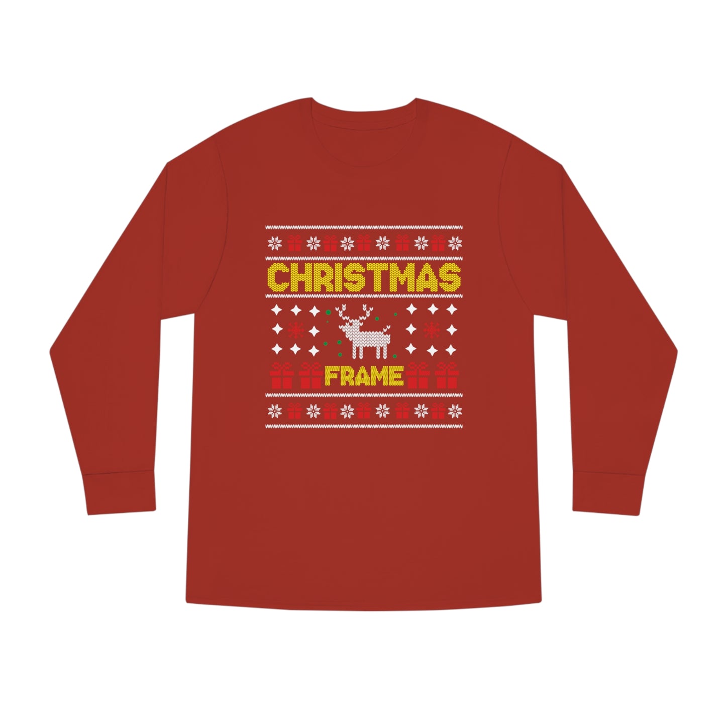 Christmas Frame Ugly Sweater Long Sleeve T-shirt