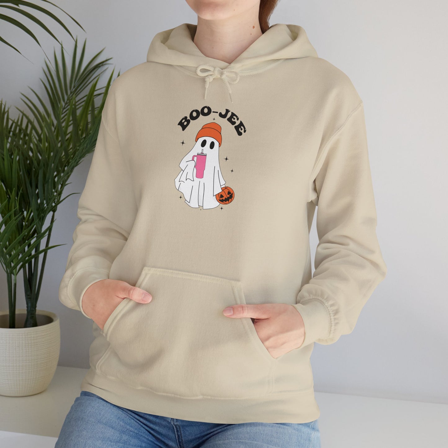 Boo Jee Ghost Halloween Pullover Hoodie