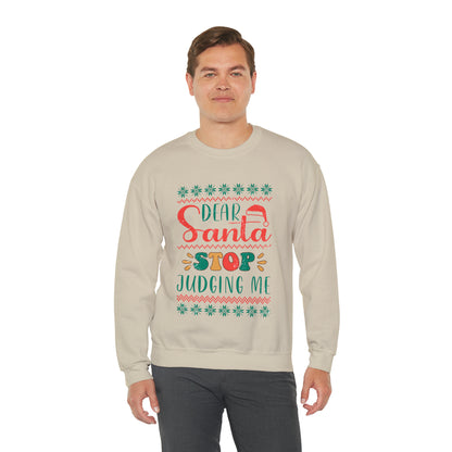 Santa Stop Judging Me Christmas Ugly Sweater Sweatshirt