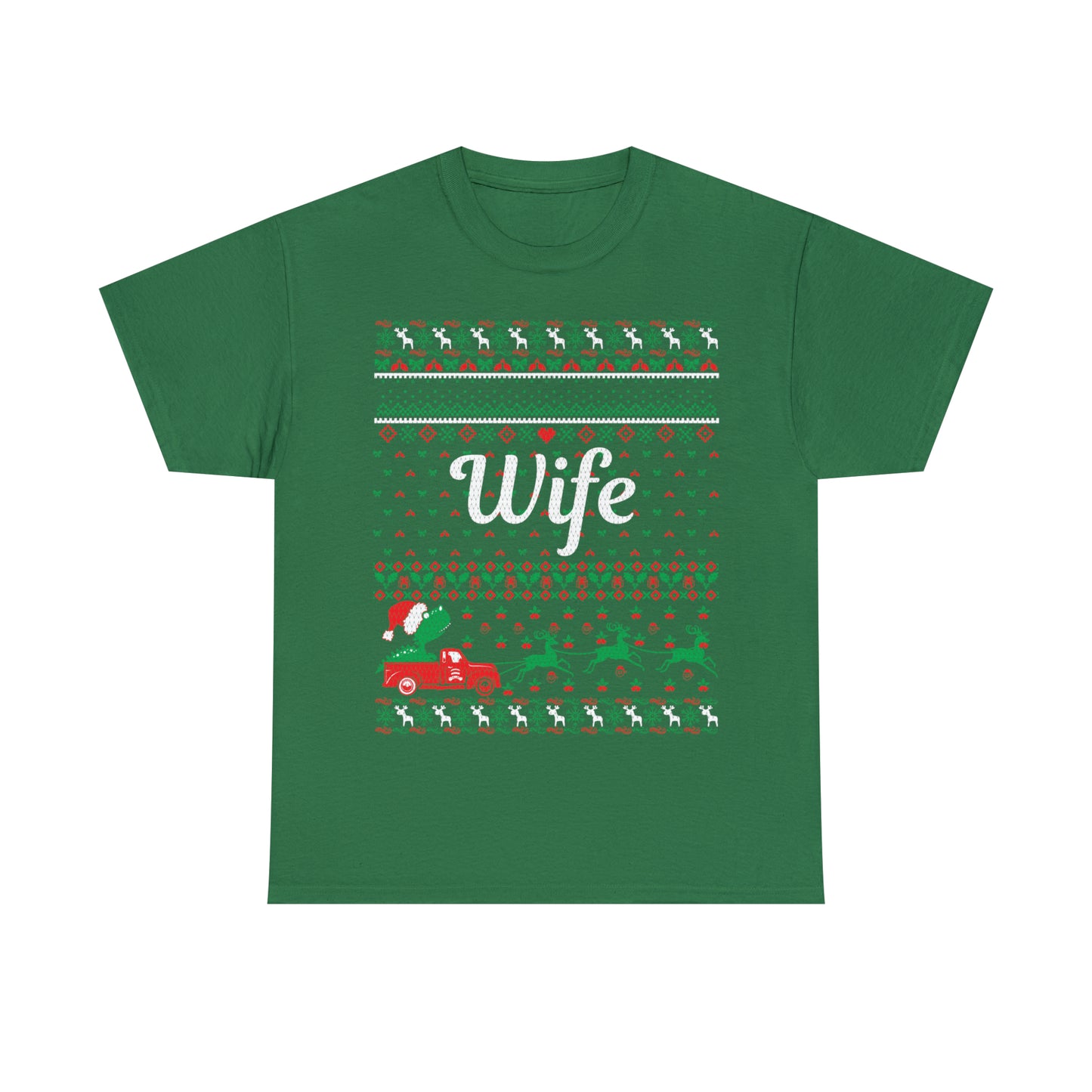 Wife Christmas Ugly Sweater Short Sleeve Tee