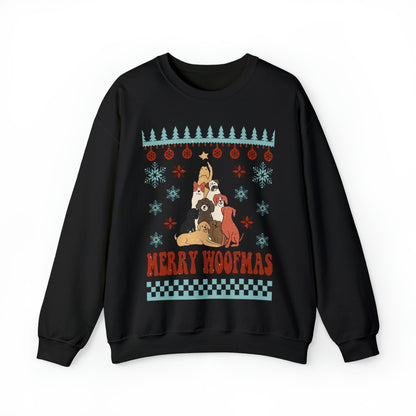 Merry Woofmas Dog Tree Christmas Ugly Sweater Sweatshirt