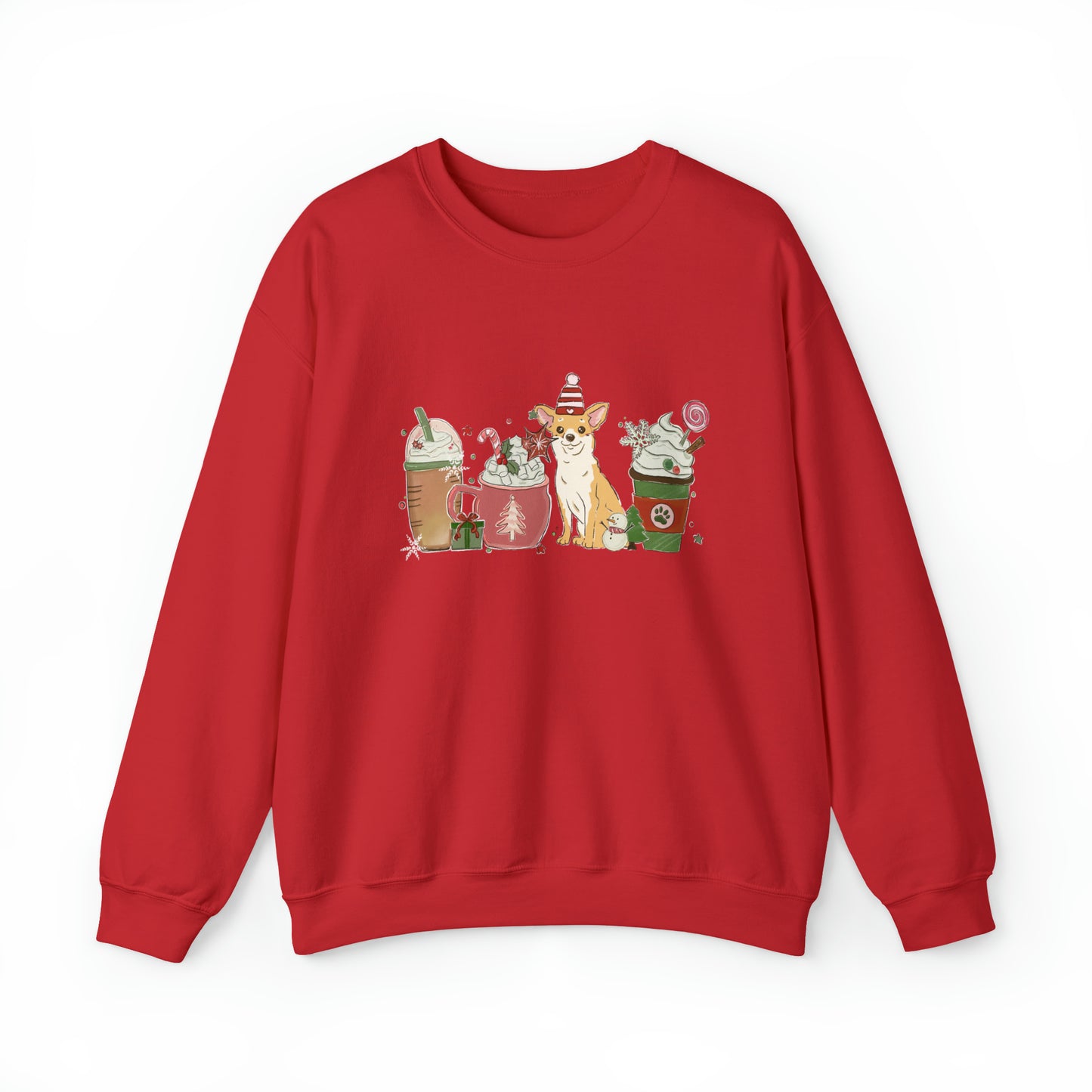 Chihuahua Dog Latte Christmas Sweatshirt