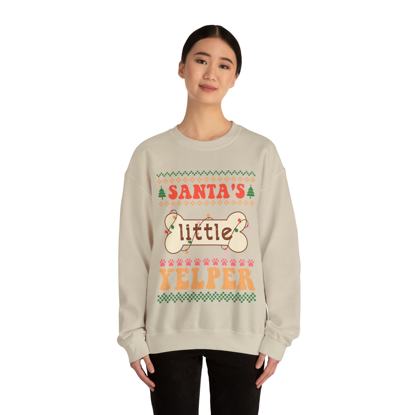 Santa's Little Yelper Christmas Ugly Sweater Sweatshirt