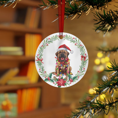 Mastiff Dog in Lights Ornament
