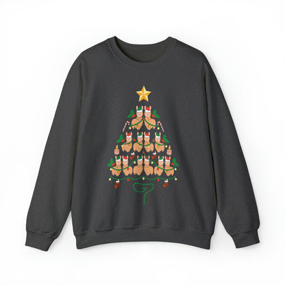 Llama Christmas Tree Christmas Sweatshirt