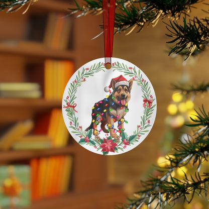 German Shepherd Dog in Lights Ornament