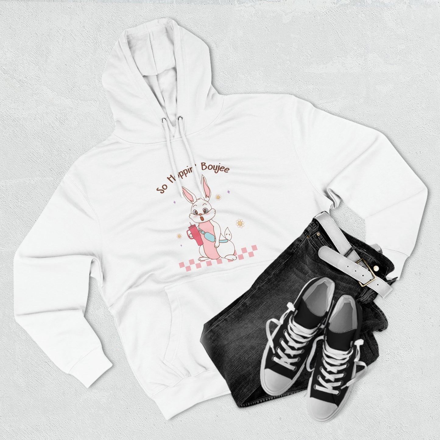 So Hoppin' Boujie Rabbit Easter Pullover Hoodie