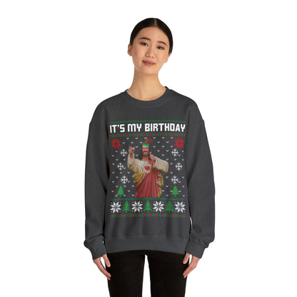 Jesus It's My Birthday Christmas Ugly Sweater Sweatshirt