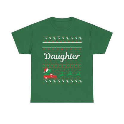 Daughter Christmas Ugly Sweater Short Sleeve Tee