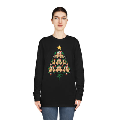 Llama Christmas Tree Christmas Long Sleeve Tee
