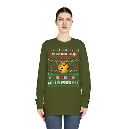 Merry Christmas and a Blessed Yule Christmas Ugly Sweater Long Sleeve T-shirt