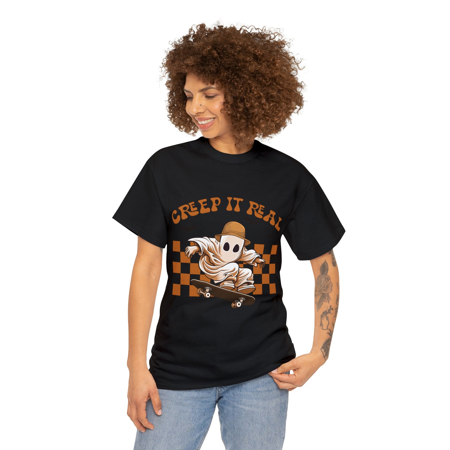 Creep It Real Ghost Halloween Short Sleeve Tee