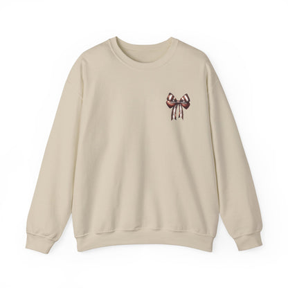 Football Game Day Sweatshirt Mom Dad Parent Football Lover Coquette Bows