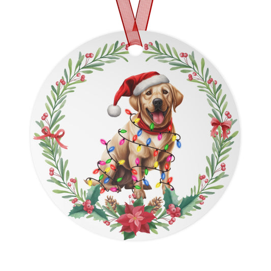 Labrador Retriever Dog in Lights Ornament