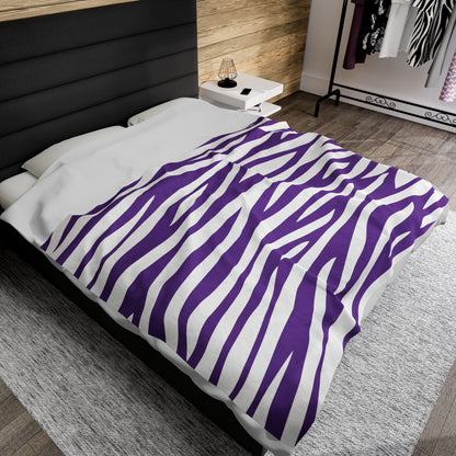 Purple Zebra Pattern Blanket