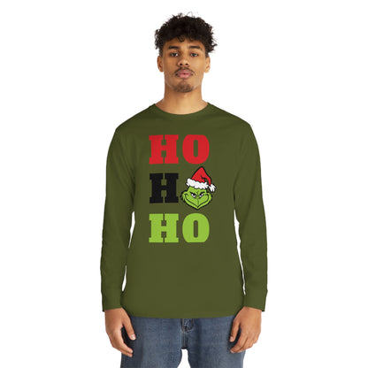 Grinch Ho Ho Ho Christmas Long Sleeve T-Shirt