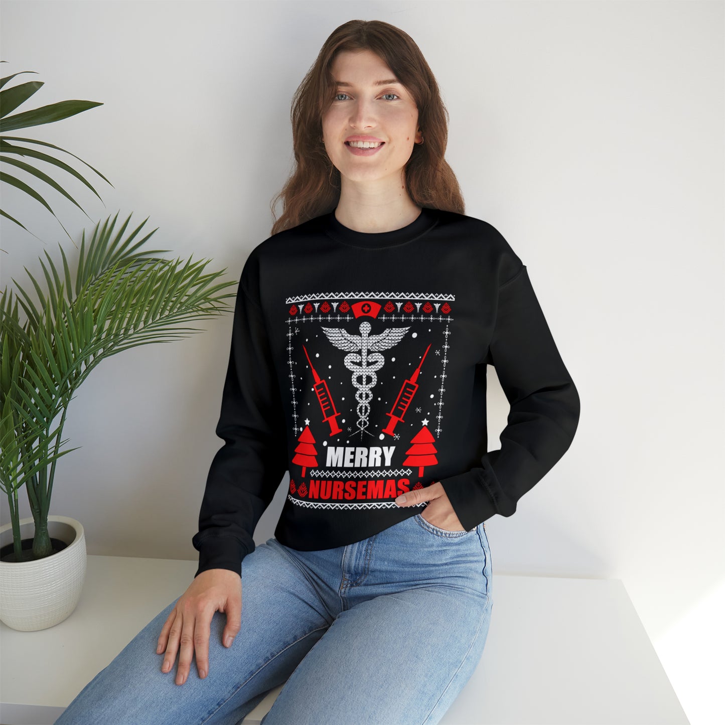 Merry Nursemas Ugly Christmas Sweater Sweatshirt