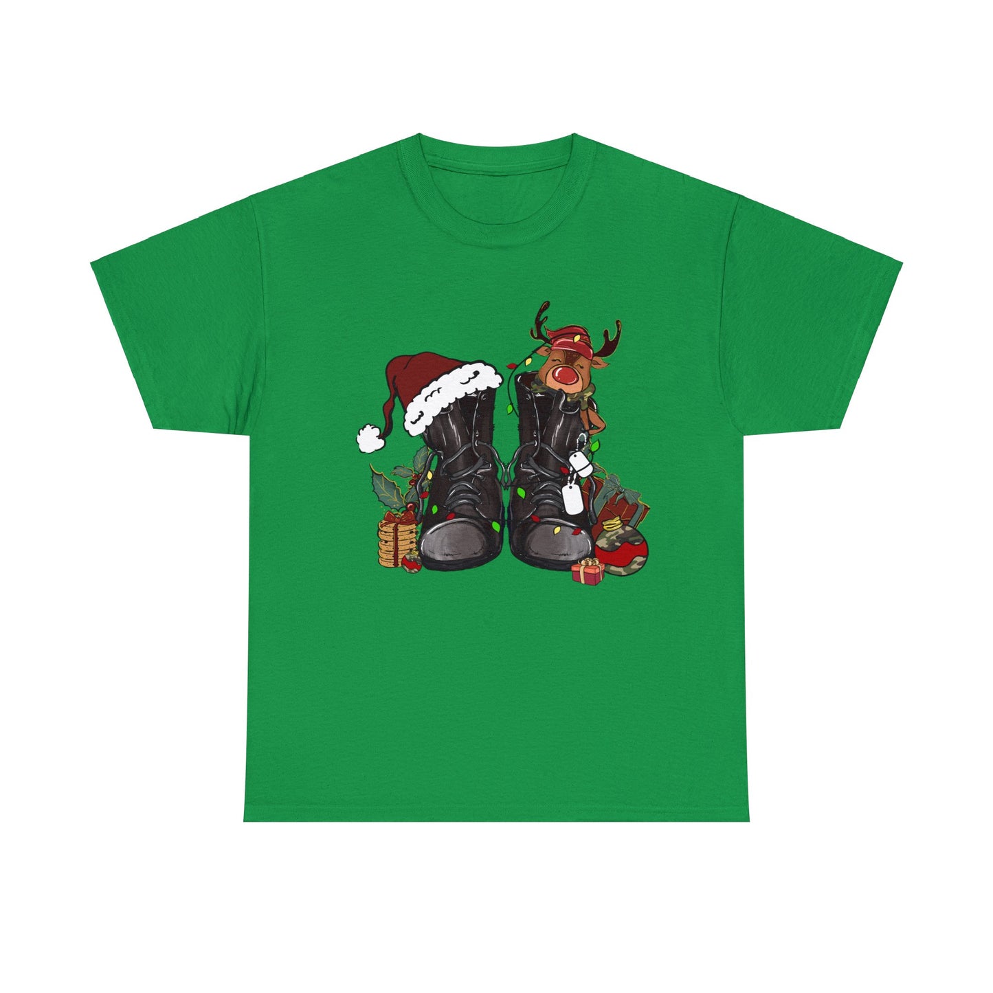 Military Boots Christmas Short Sleeve Tee