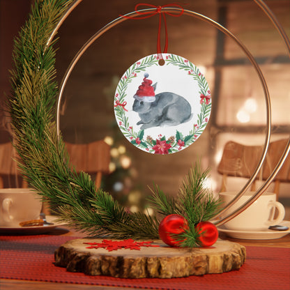 Blue Rex Rabbit Ornament