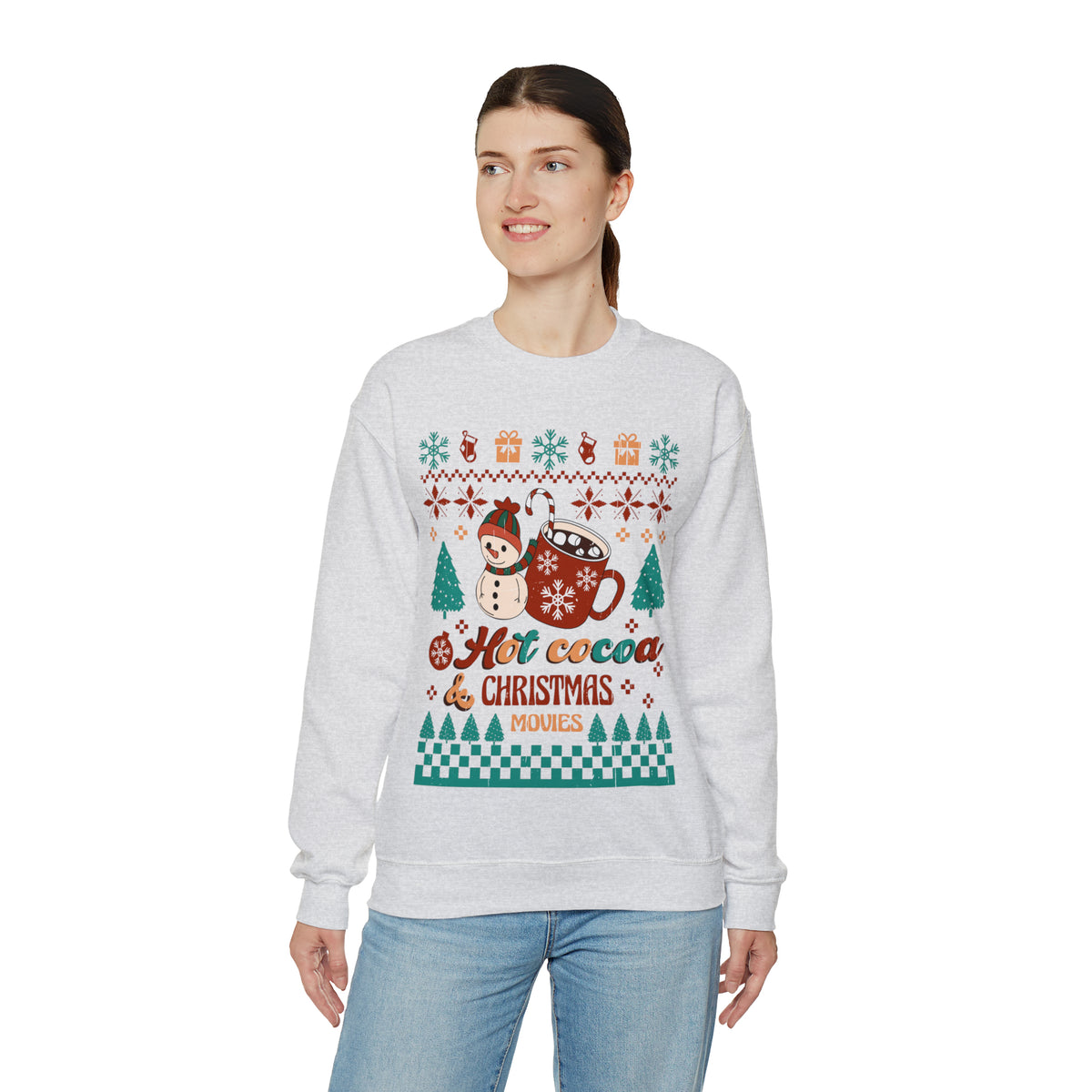 Hot Cocoa Christmas Movies Ugly Sweater  Sweatshirt