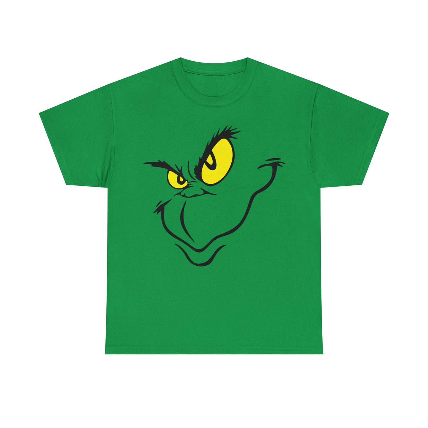 Grinch Face Christmas Short Sleeve Tee