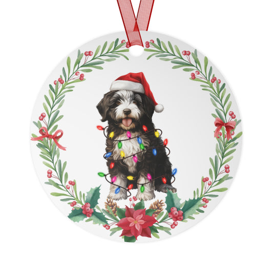 Portuguese Water Dog in Lights Ornament