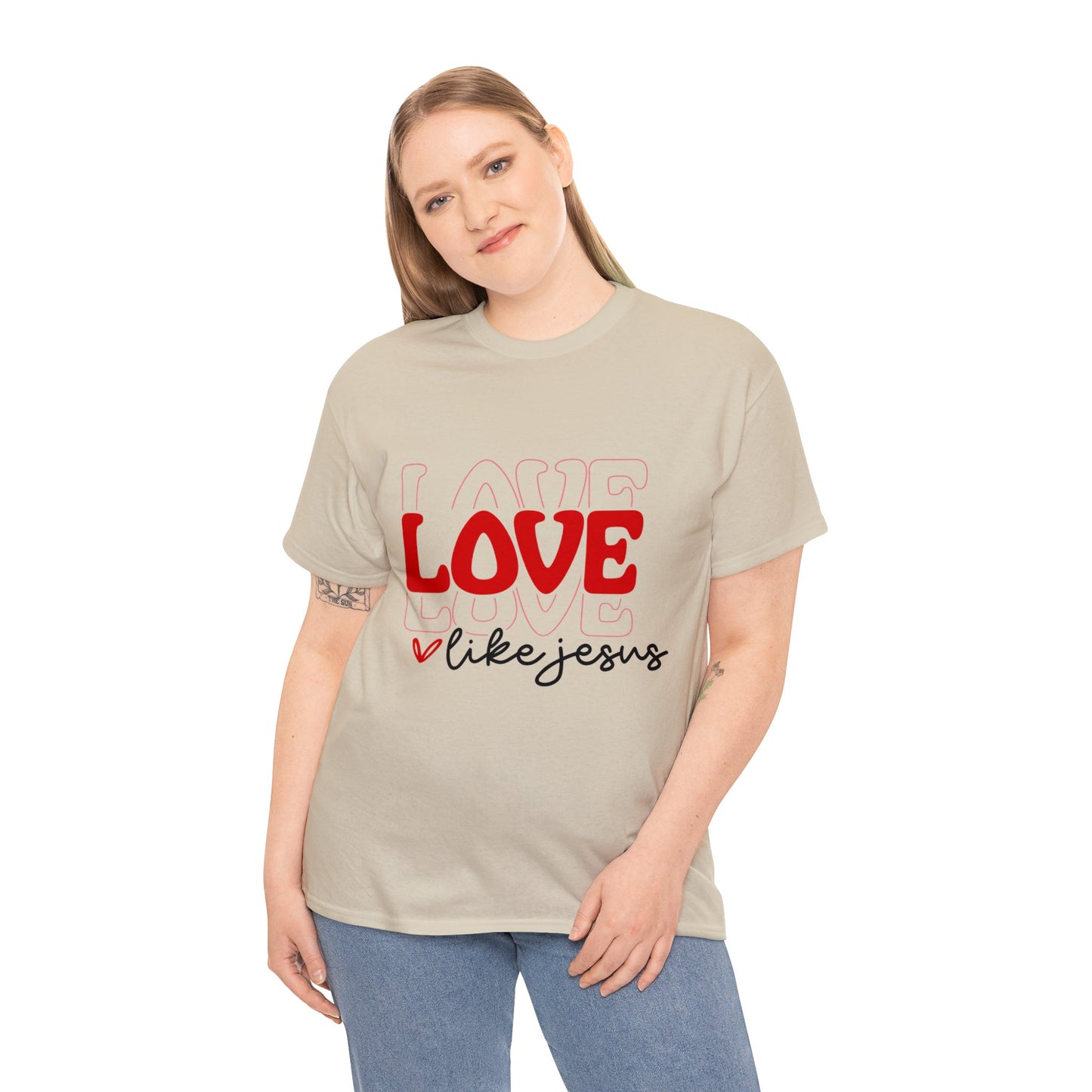 Love Like Jesus Valentine Short Sleeve Tee