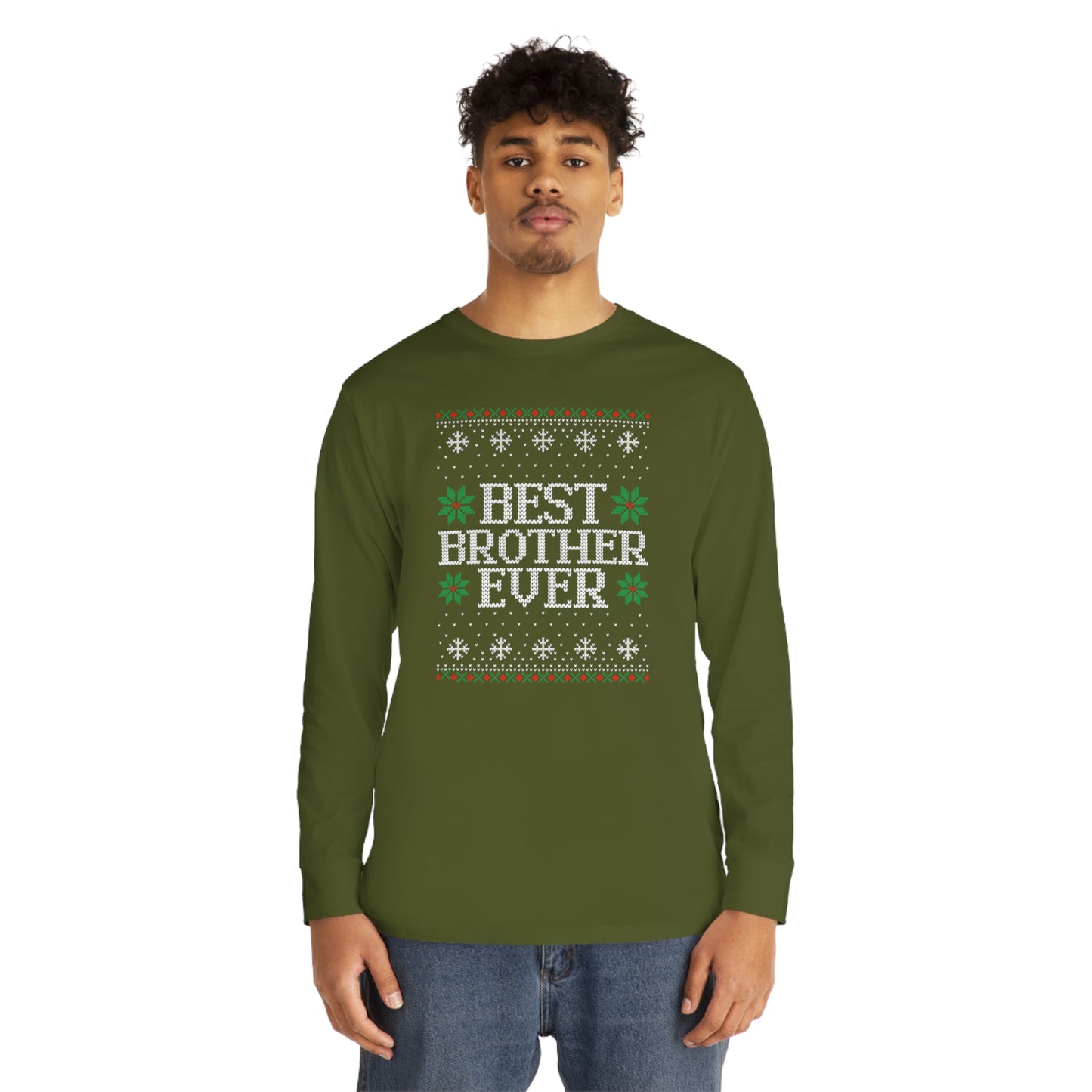 Best Brother Ever Christmas Ugly Sweater Long Sleeve T-shirt