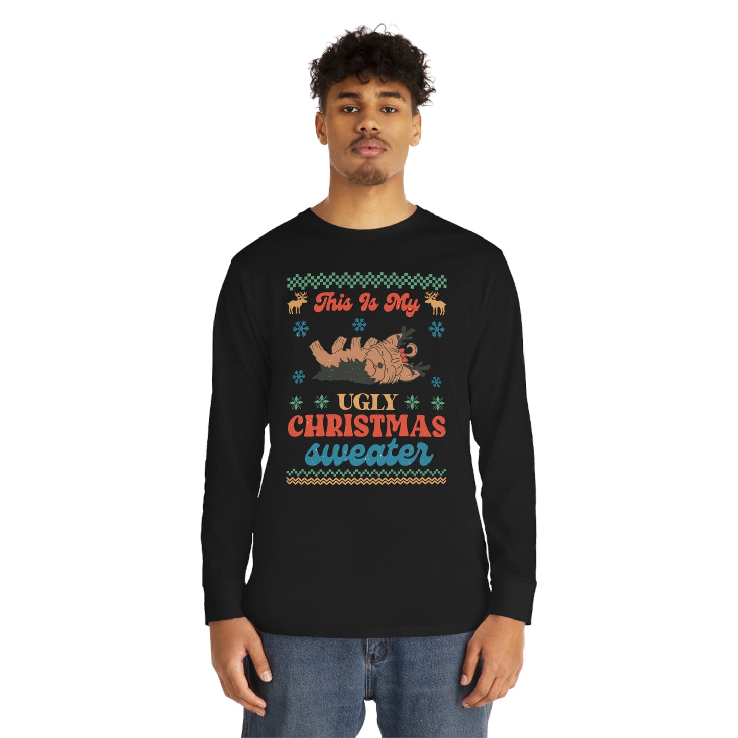 Yorkshire Terrier Yorkie This is My Ugly Christmas Sweater Long Sleeve Tee
