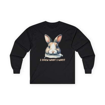 I Chew What I Want Rabbit Long Sleeve T-Shirt
