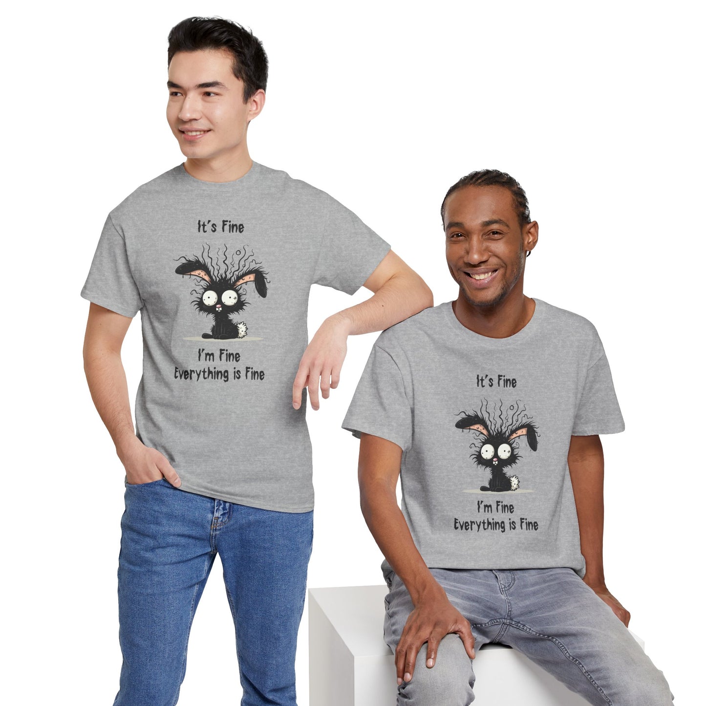 It's Fine I'm Fine Everything's Fine Rabbit Short Sleeve Tshirt