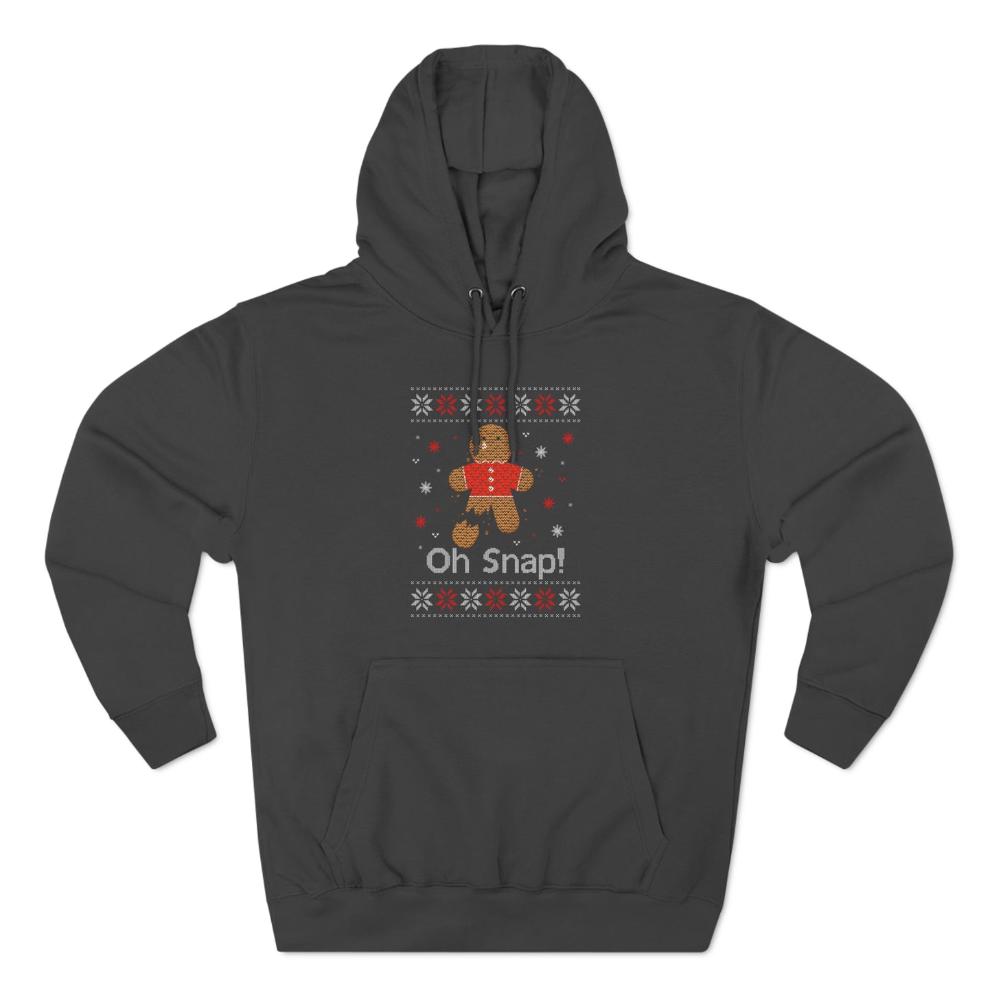 Oh Snap! Gingerbread Man Christmas Ugly Sweater Pullover Hoodie