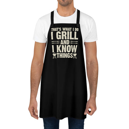 That's What I Do I Grill and I Know Things Apron