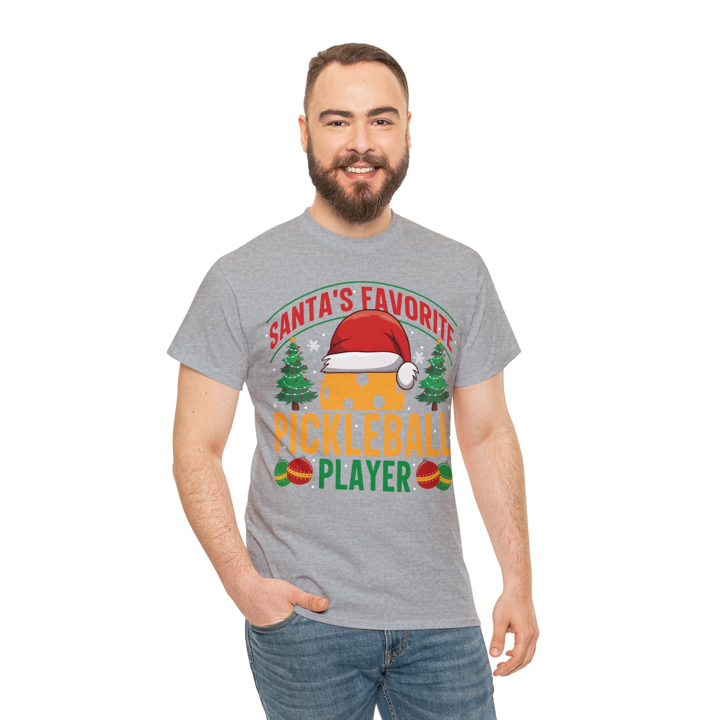 Santa's Favorite Pickleball Player Christmas Short Sleeve Tee