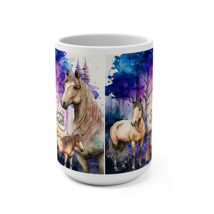 Simply Blessed White Horses Mug 15oz